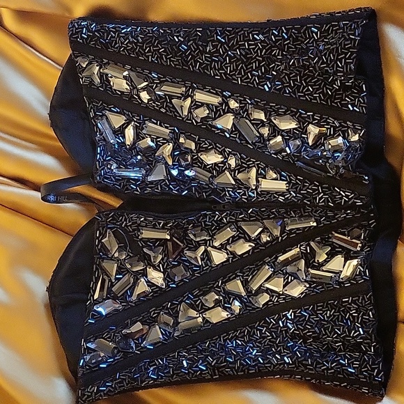 Sherri Hill Glass jewed Corset Top - Picture 5 of 8